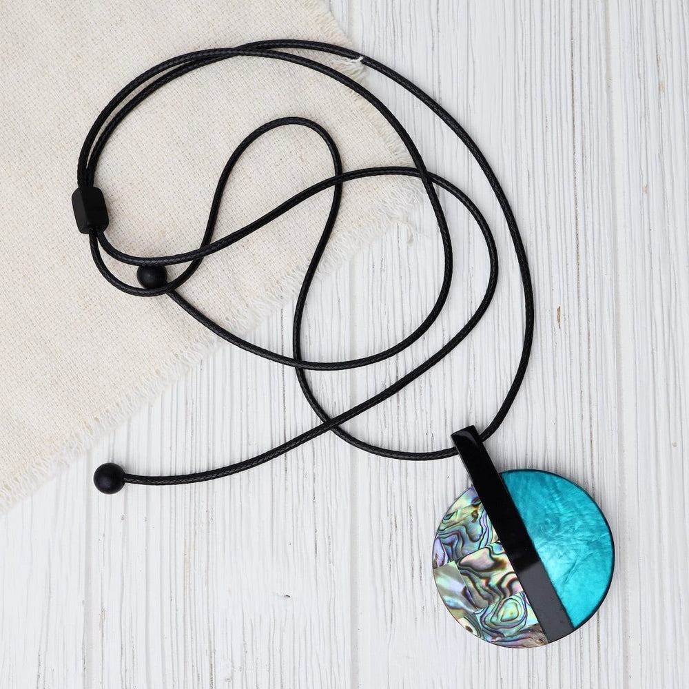 
                  
                    NKL Two Tone Paua Adjustable Pendant Necklace
                  
                