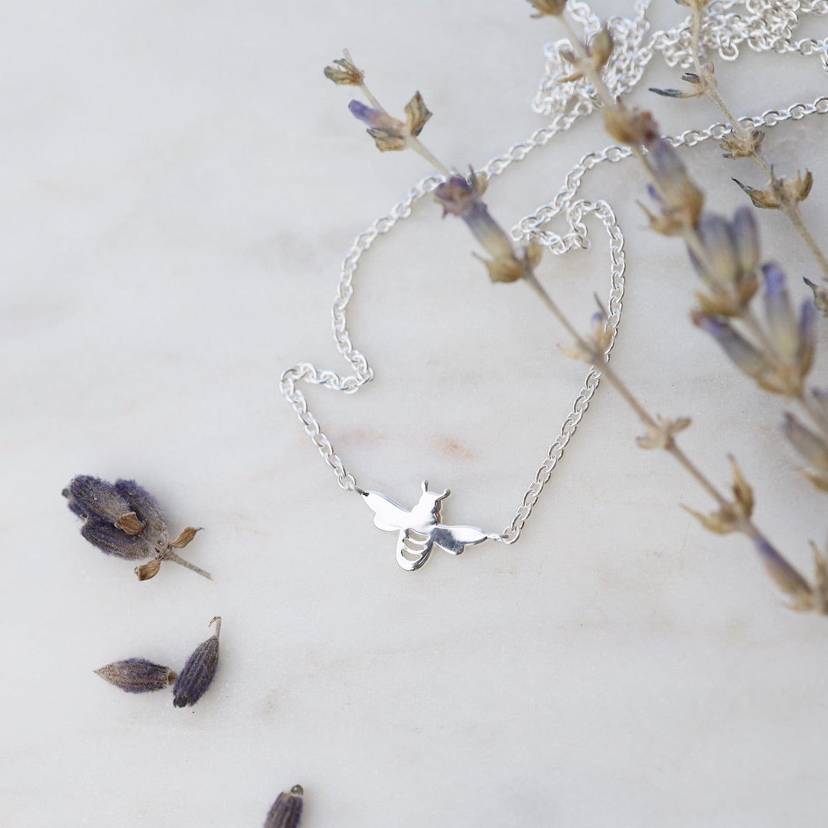 NKL Very Tiny Bee Necklace - Sterling Silver