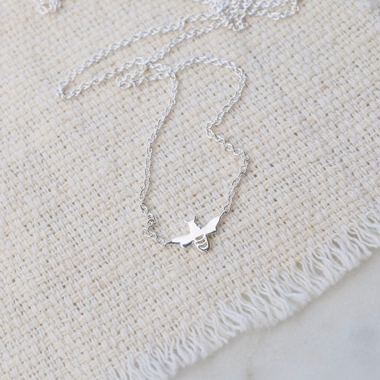 NKL Very Tiny Bee Necklace - Sterling Silver