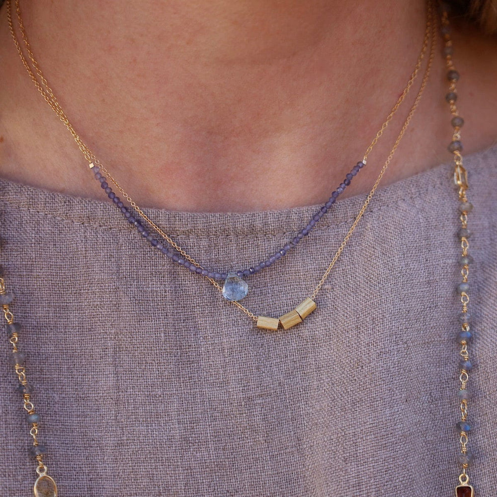 
                      
                        NKL-VRM 14k Gold Fill Necklace with Three 24k Gold Vermeil
                      
                    