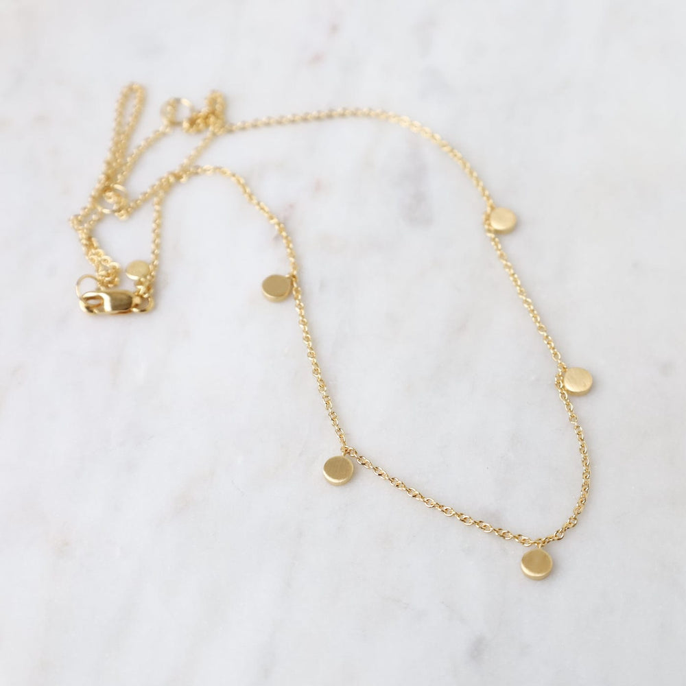 
                  
                    NKL-VRM 14k Gold Vermeil Confetti Necklace ~ Brushed
                  
                