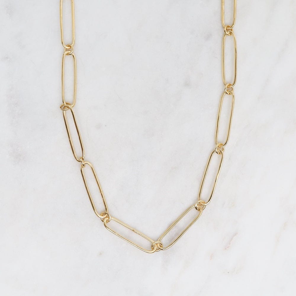 
                      
                        NKL-VRM 14k Gold Vermeil Square Link Necklace
                      
                    