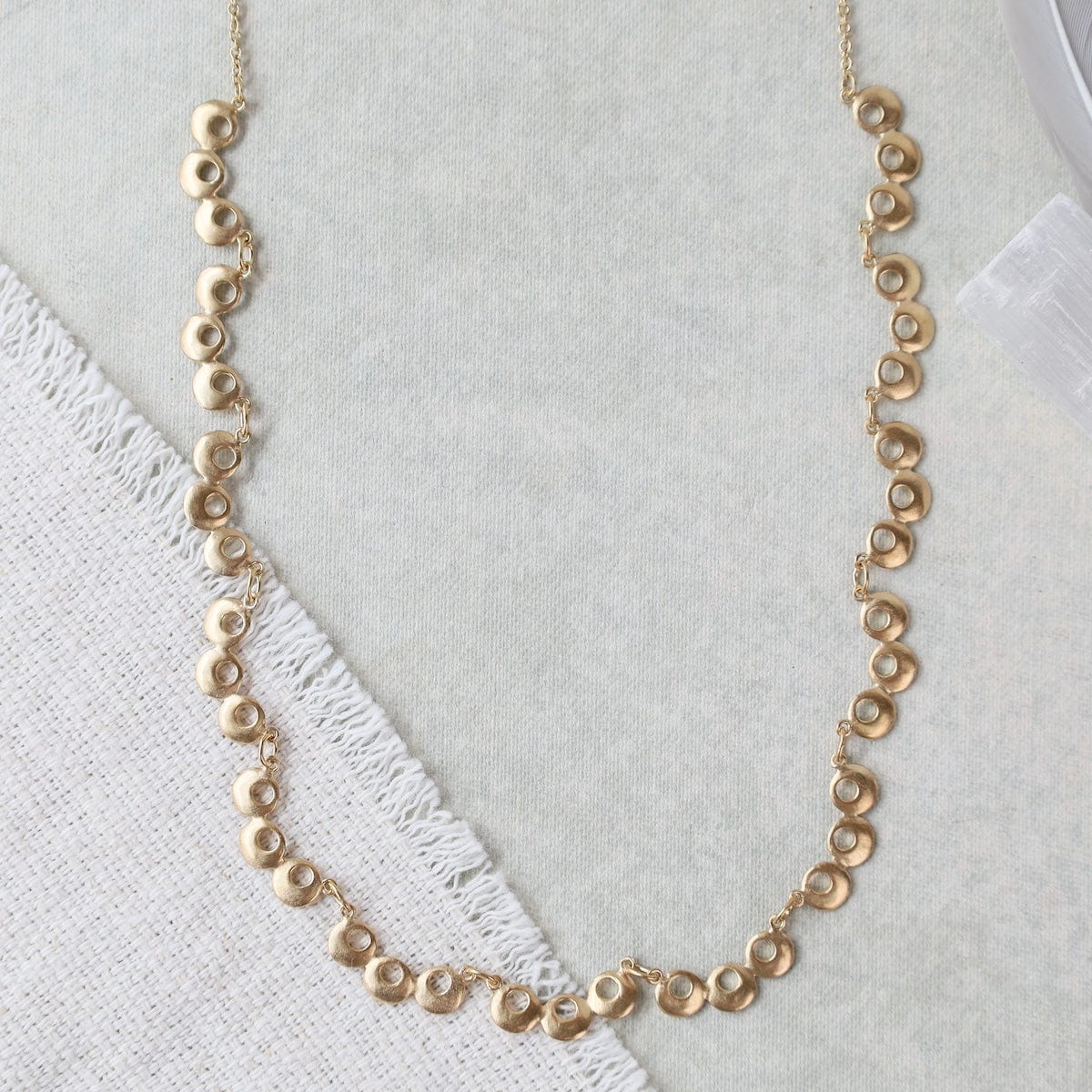 NKL-VRM 18k Vermeil Scalloped Bubbles Necklace