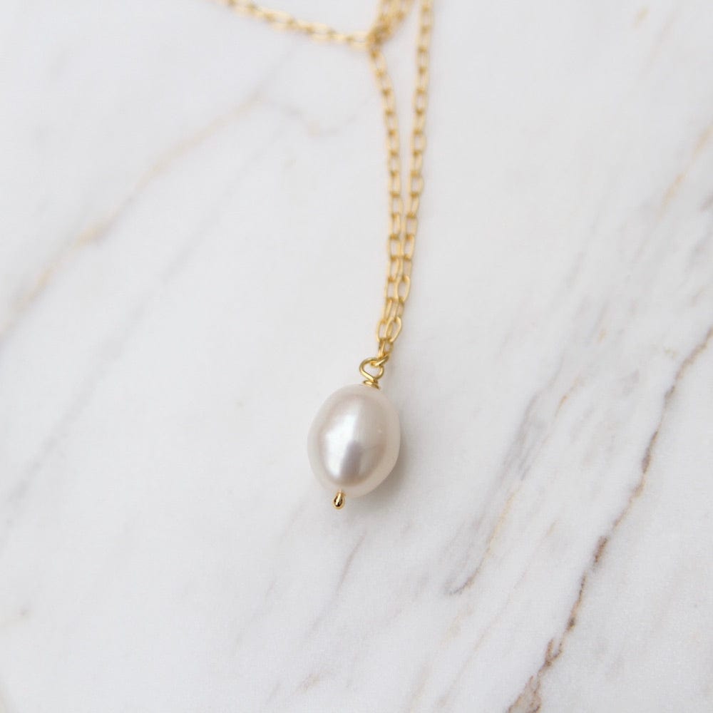 
                  
                    NKL-VRM Big Pearl on Chain Necklace - Gold Vermeil
                  
                