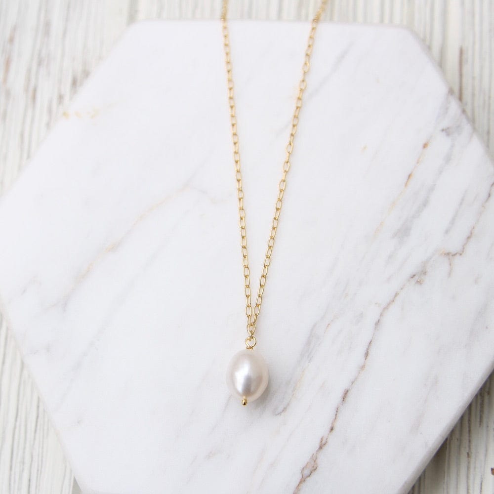 
                  
                    NKL-VRM Big Pearl on Chain Necklace - Gold Vermeil
                  
                