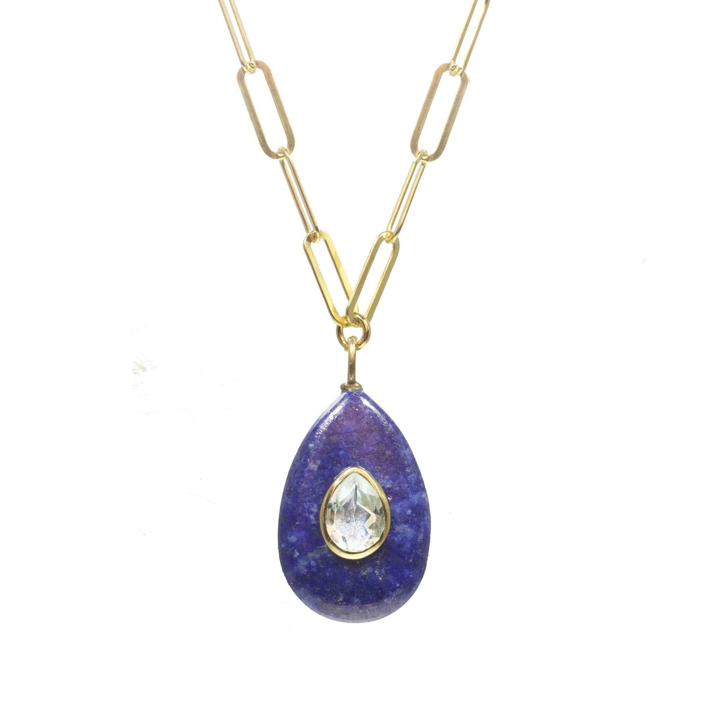 NKL-VRM Blue Lapis Pendant Necklace
