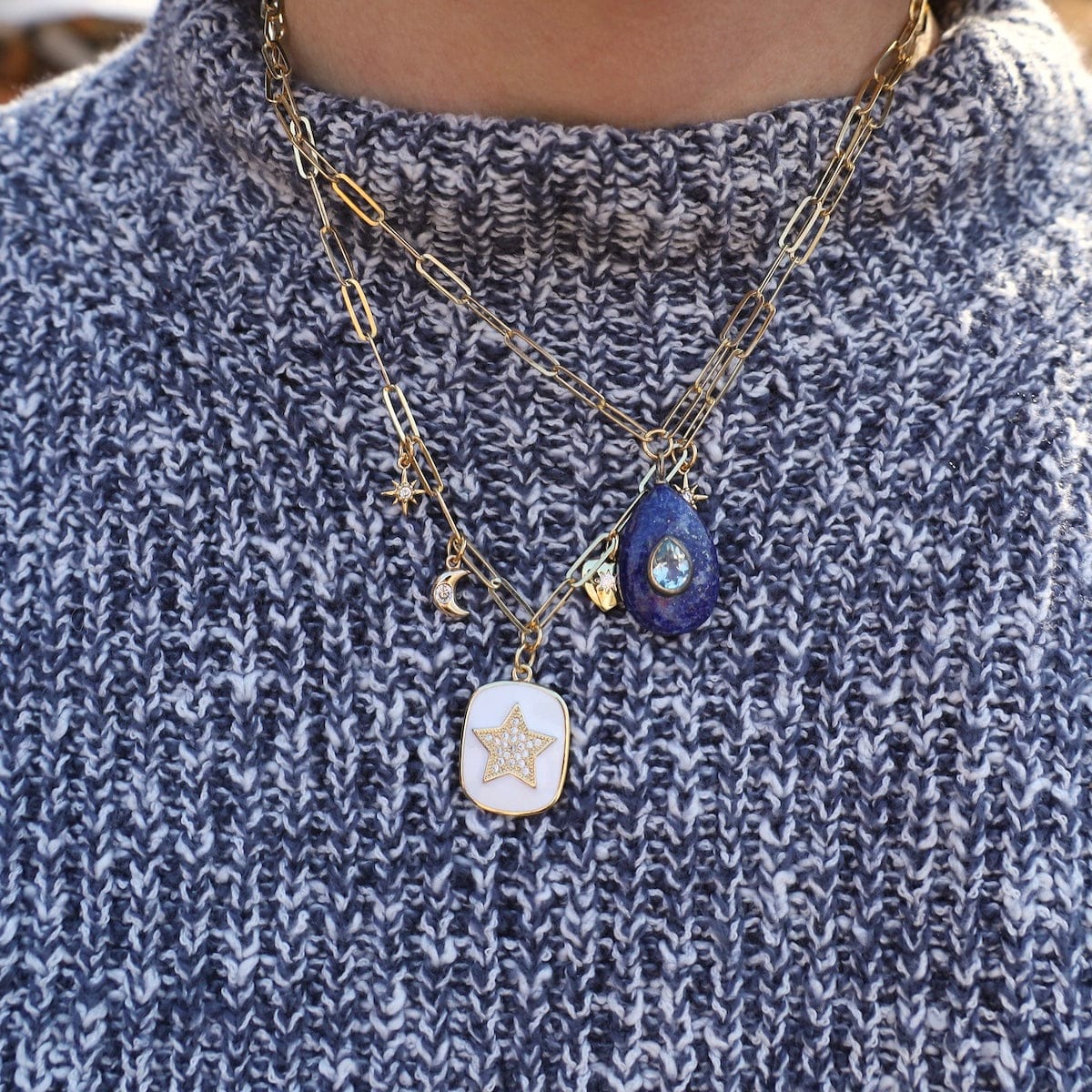NKL-VRM Blue Lapis Pendant Necklace