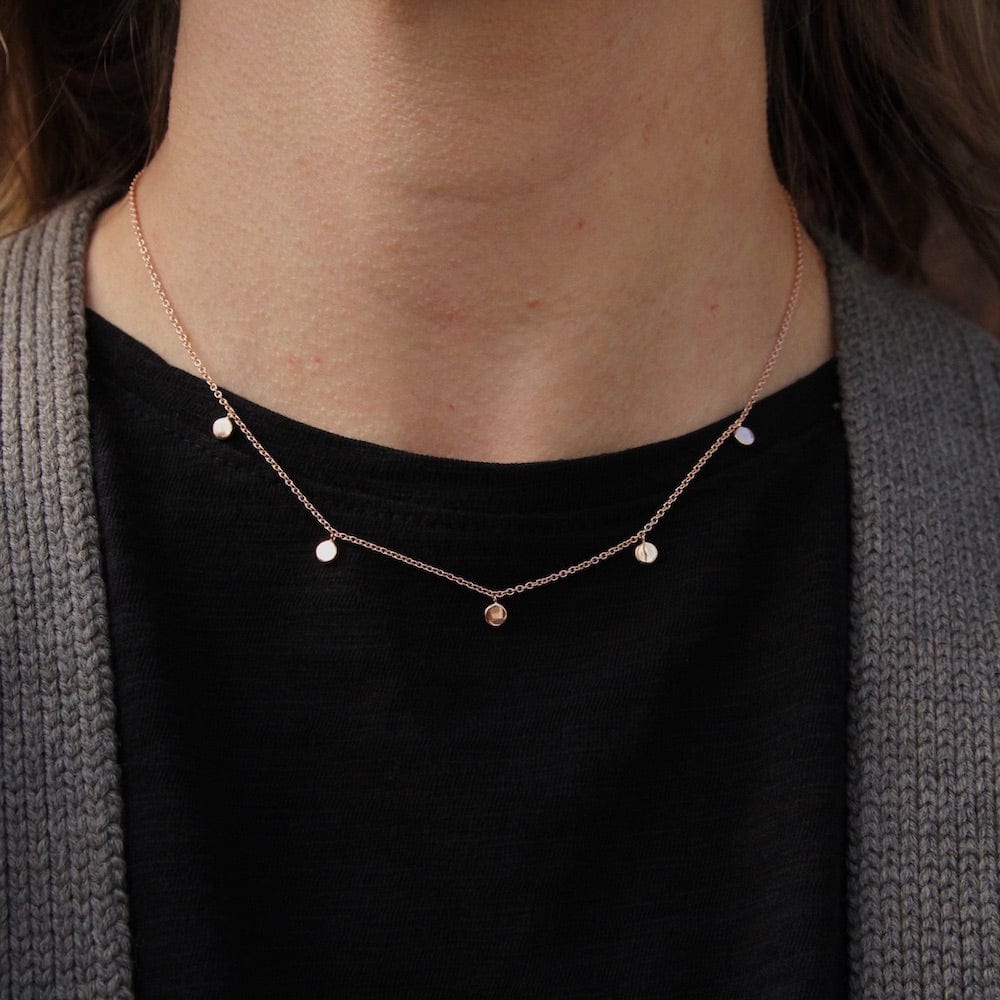 NKL-VRM Confetti Necklace - Rose Gold Vermeil