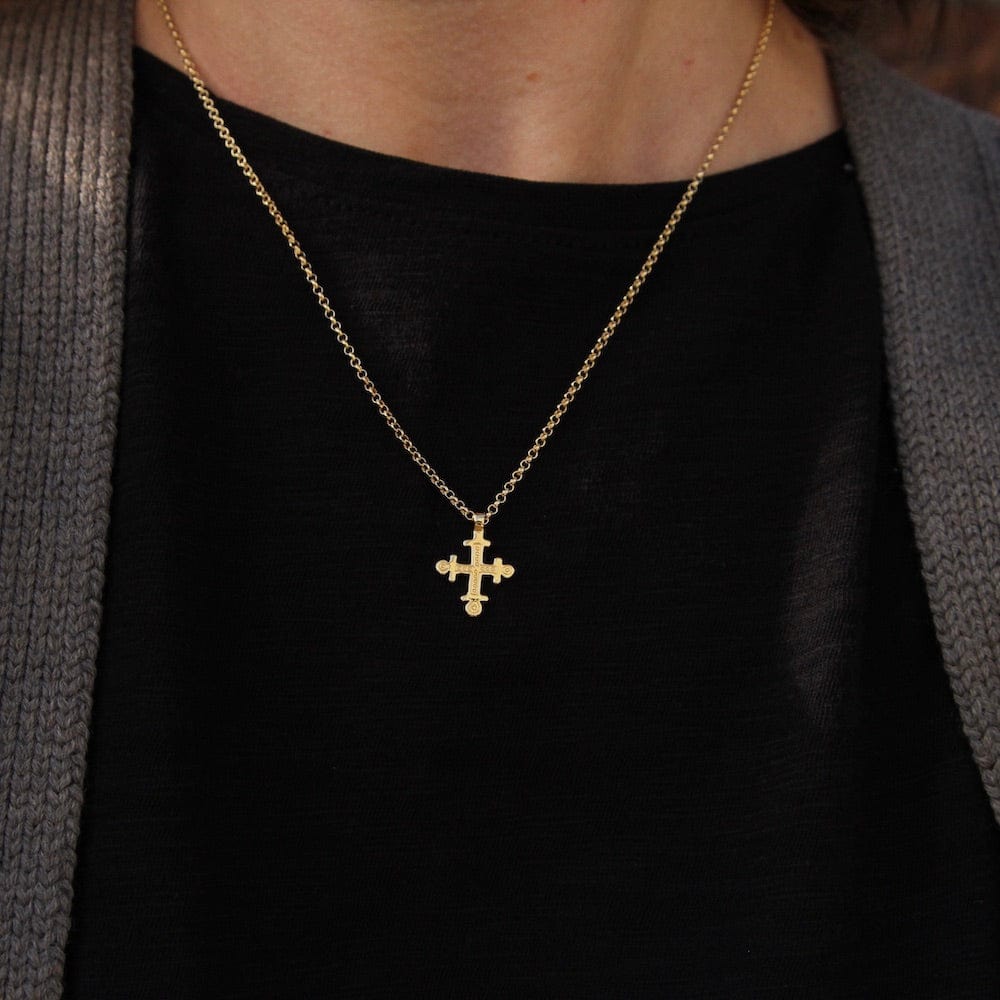 NKL-VRM Coptic Cross Necklace - Gold Vermeil