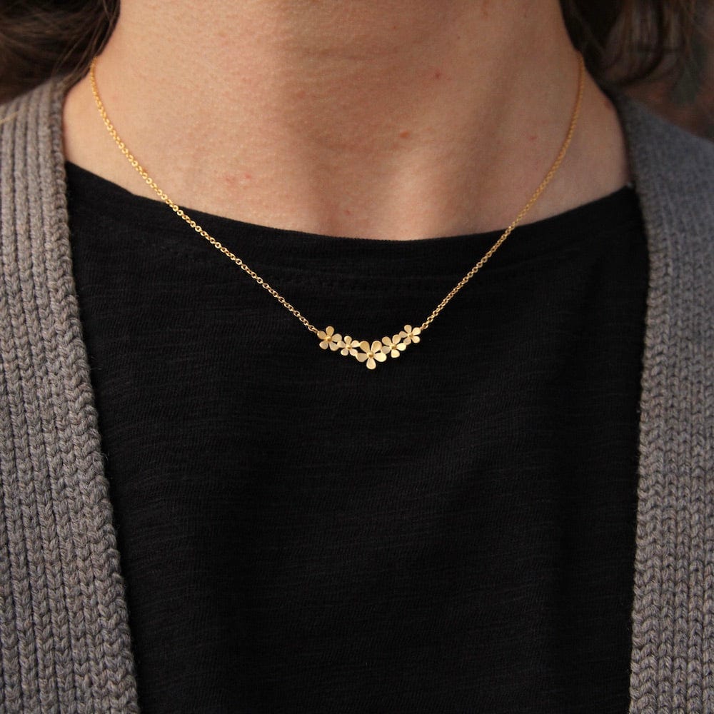 Brushed hot sale gold necklace