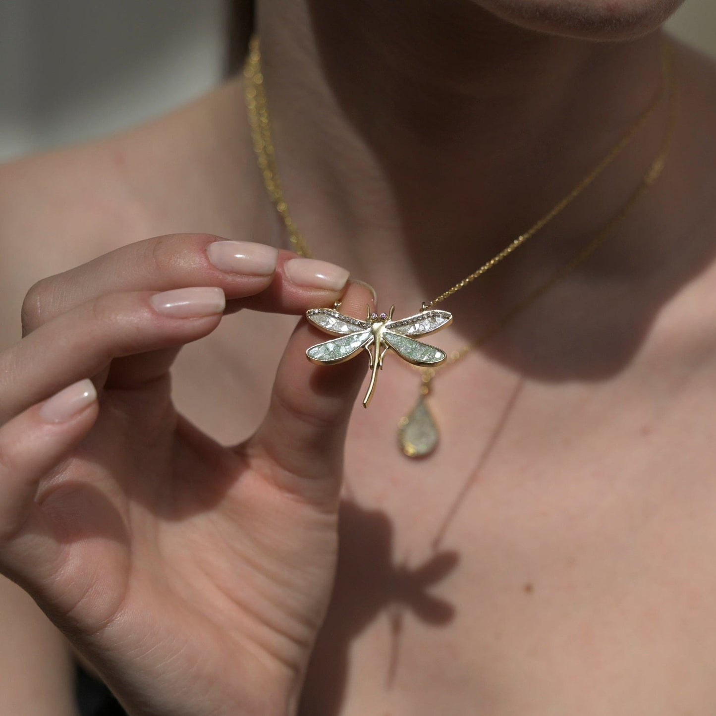 NKL-VRM Dragonfly Gold Vermeil Pendant Necklace