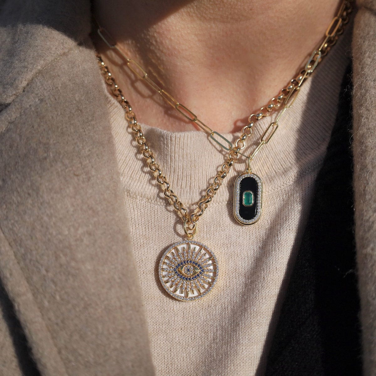 NKL-VRM Evil Eye Pendant Necklace