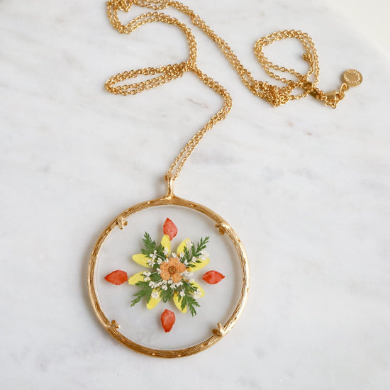 Gold sales mandala necklace