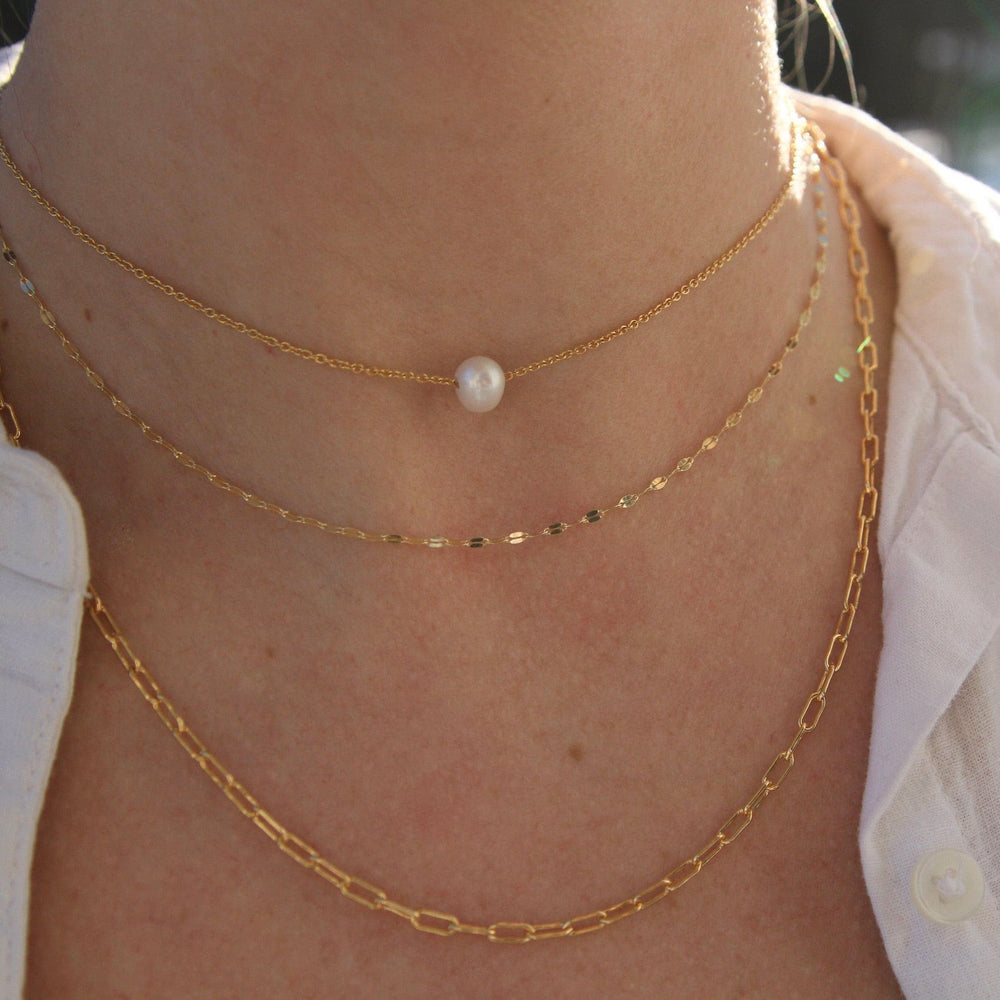 
                      
                        NKL-VRM Freshwater Pearl Choker ~ Gold Vermeil
                      
                    