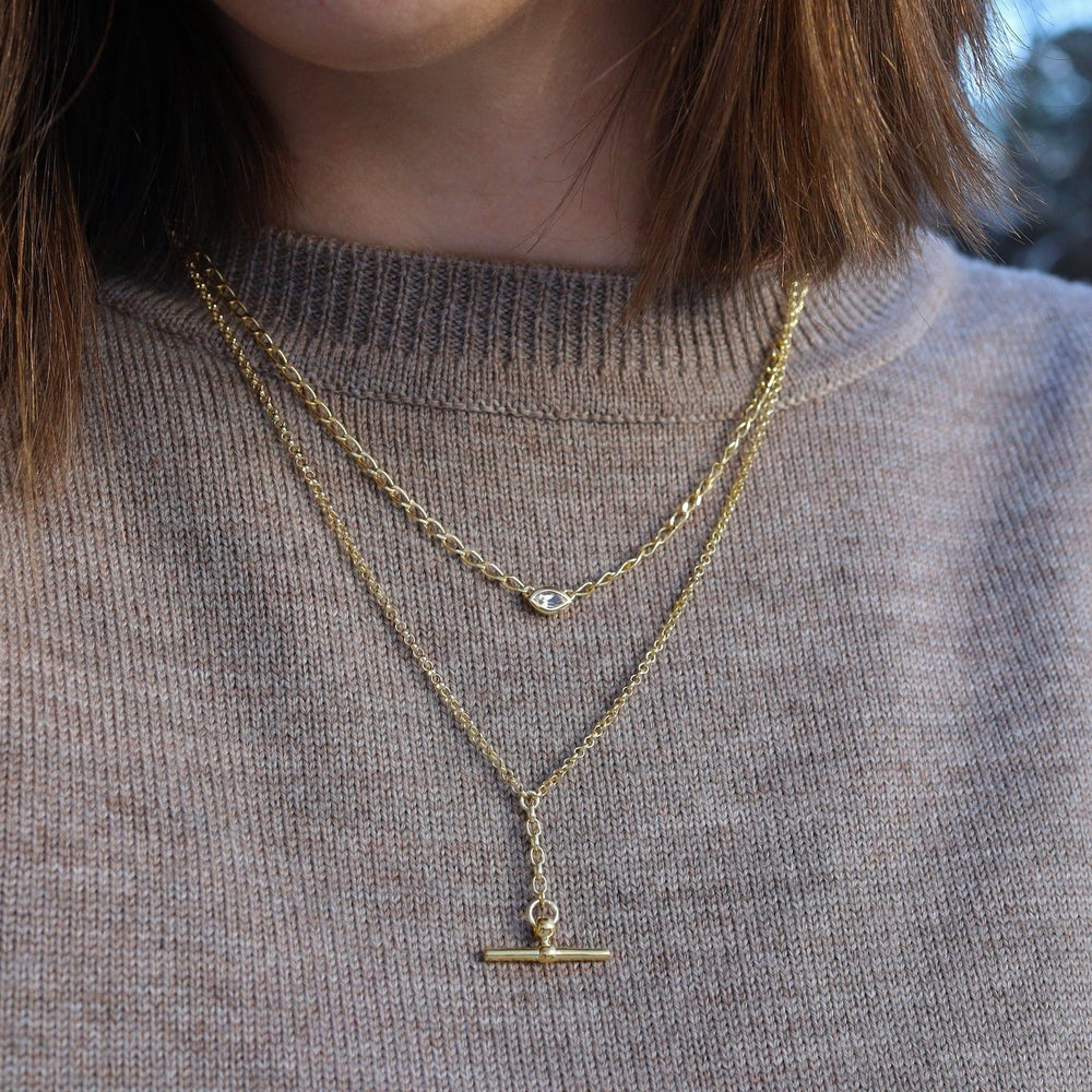 
                  
                    NKL-VRM Front Fob Necklace in Gold Vermeil
                  
                