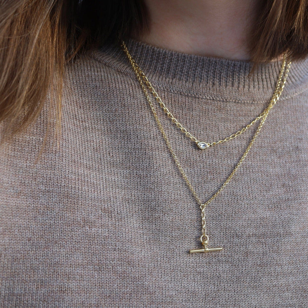 
                  
                    NKL-VRM Front Fob Necklace in Gold Vermeil
                  
                