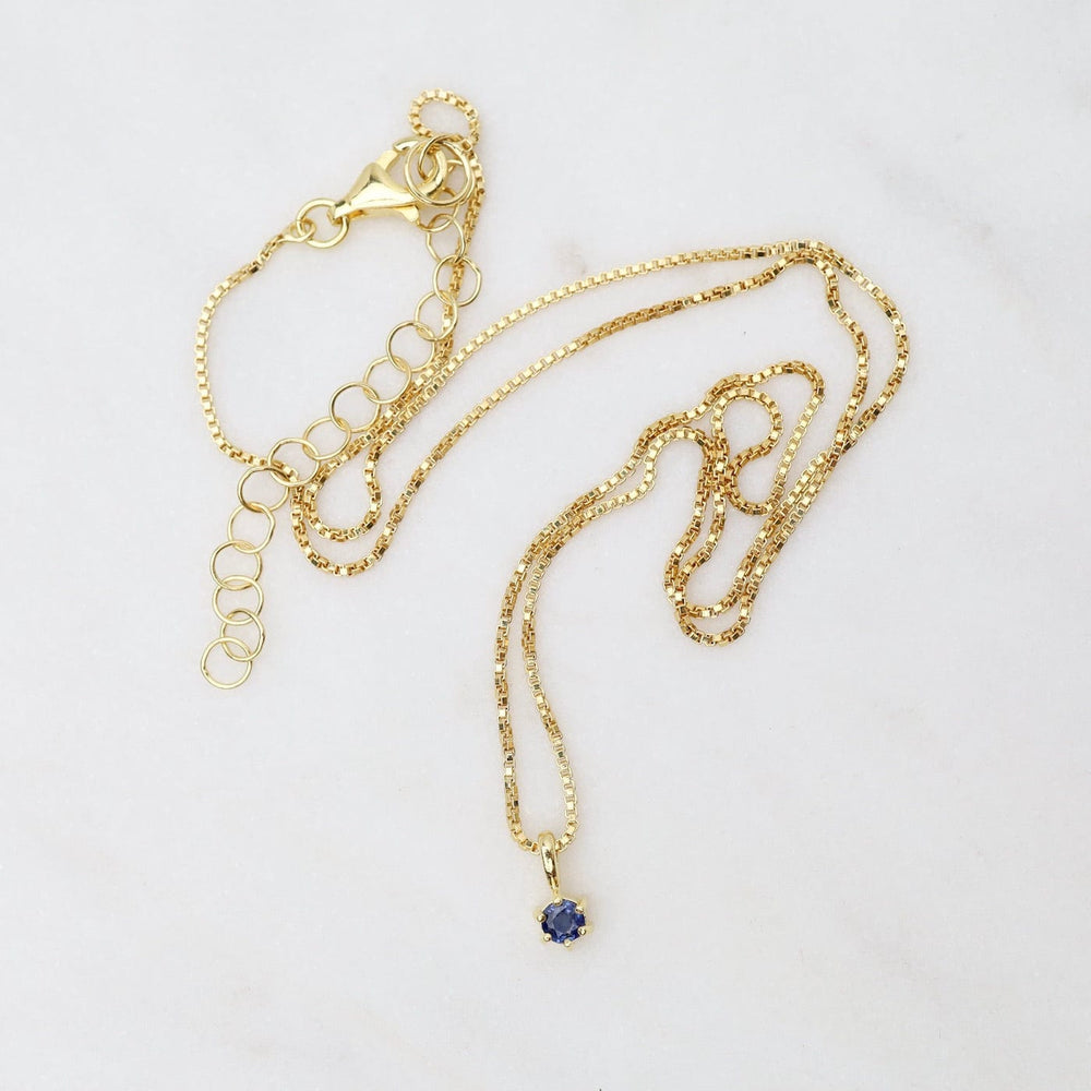 
                  
                    NKL-VRM Gold Vermeil Claw-set Blue Sapphire Necklace
                  
                