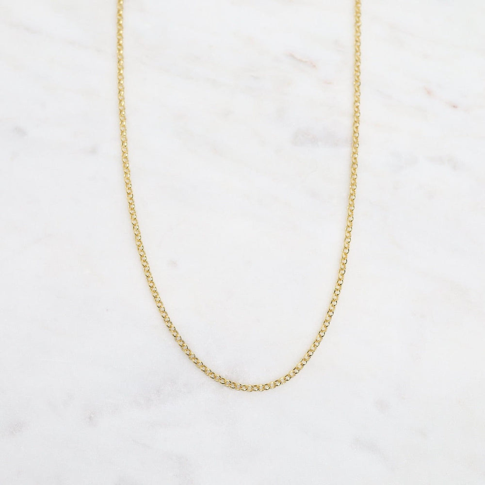 NKL-VRM Gold Vermeil Fine Rolo Chain