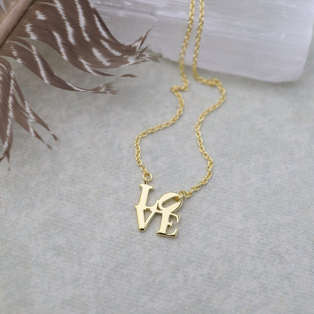 
                      
                        NKL-VRM Gold Vermeil Polished Mini LOVE Necklace
                      
                    