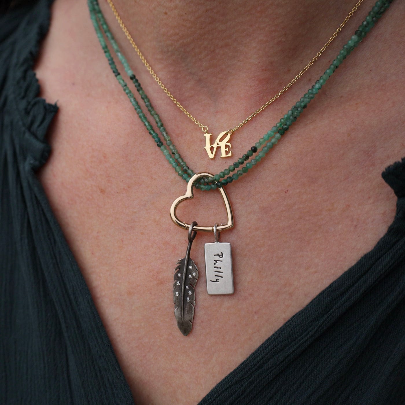 Monogram Pendant Necklace | Julie Vos