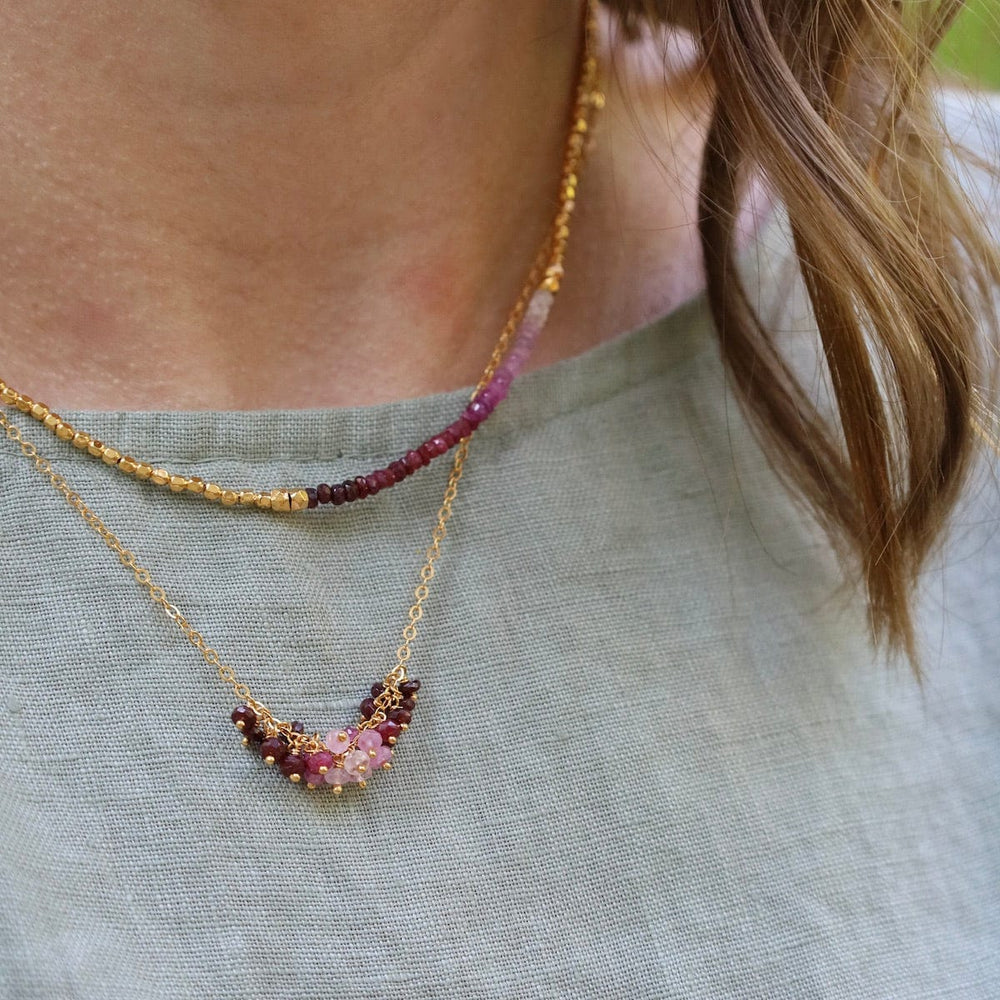 
                  
                    NKL-VRM Horizontal Cluster Necklace - Ruby
                  
                