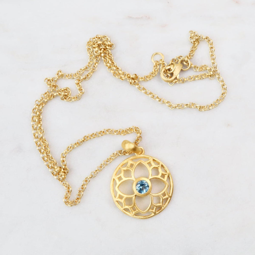 
                  
                    NKL-VRM Joyful Circle Blue Topaz Pendant Necklace
                  
                