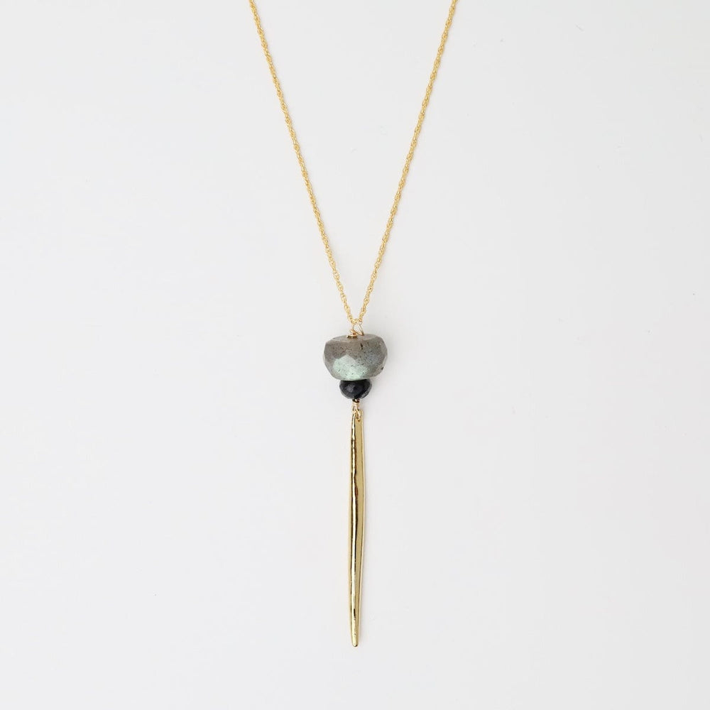 NKL-VRM Labradorite Icicle Pendant Necklace