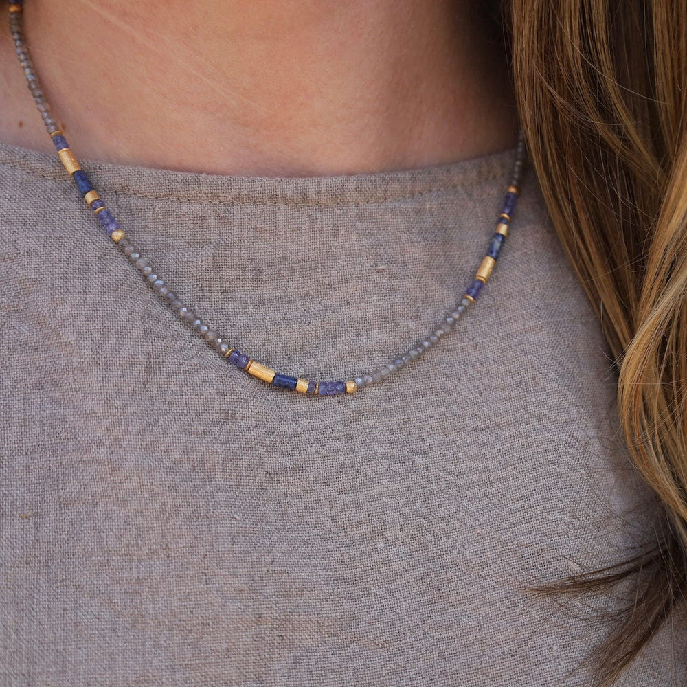 NKL-VRM Labradorite Mix Necklace