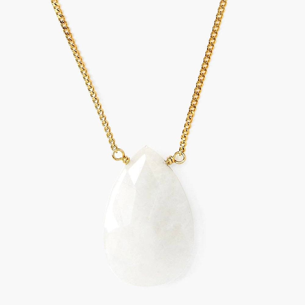 NKL-VRM Moonstone Teardrop Pendant Necklace