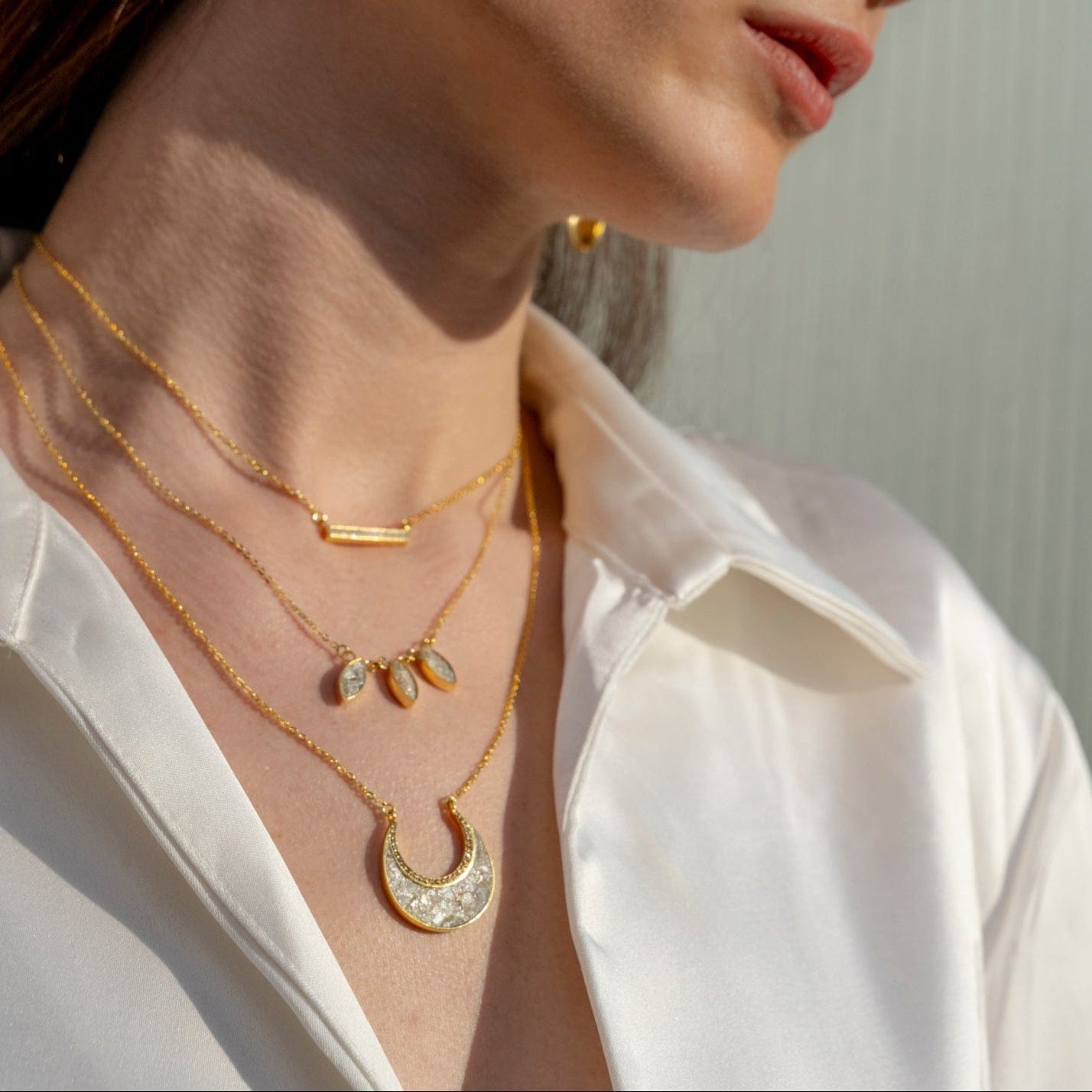 NKL-VRM Nin Gold Vermeil Pendant Necklace