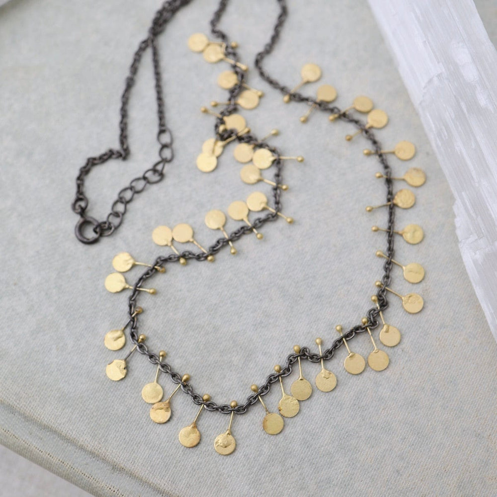 
                      
                        NKL-VRM Oxidized Sterling Silver Chain with 22k Gold Verme
                      
                    