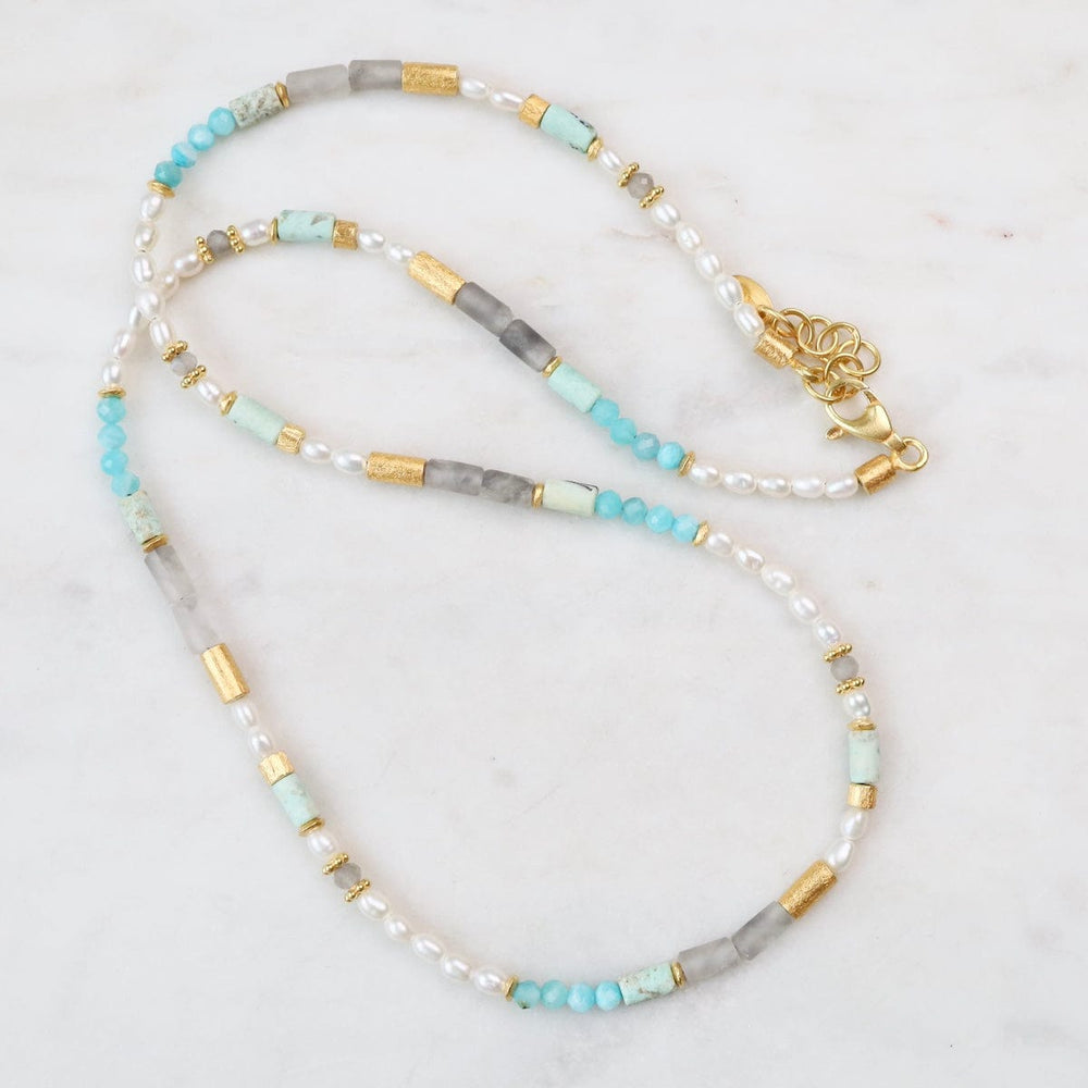 
                  
                    NKL-VRM Pearl Labradorite Chrysocolla Opalite Necklace
                  
                