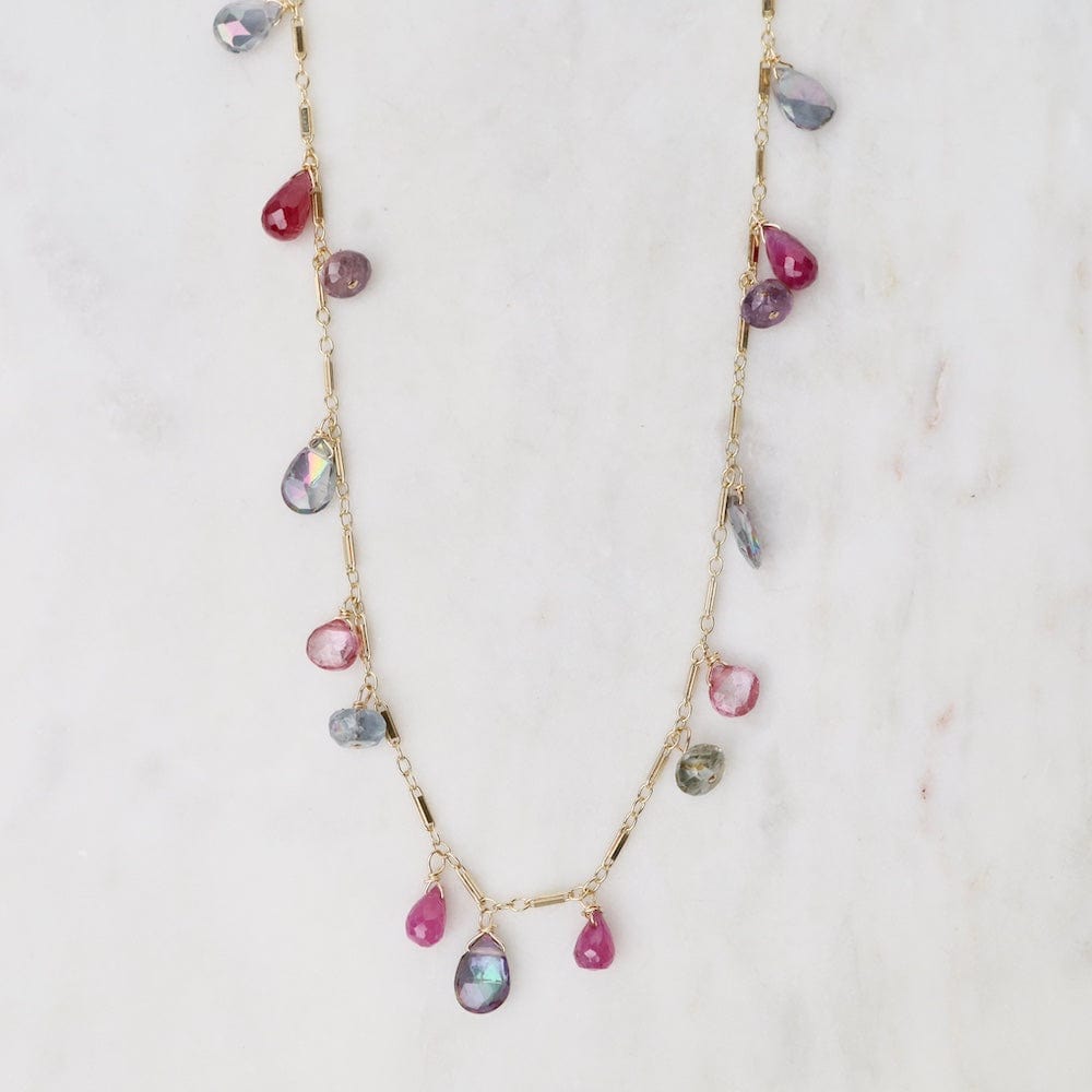 
                      
                        NKL-VRM Rain Fall Necklace with Mystic Topaz & Ruby
                      
                    