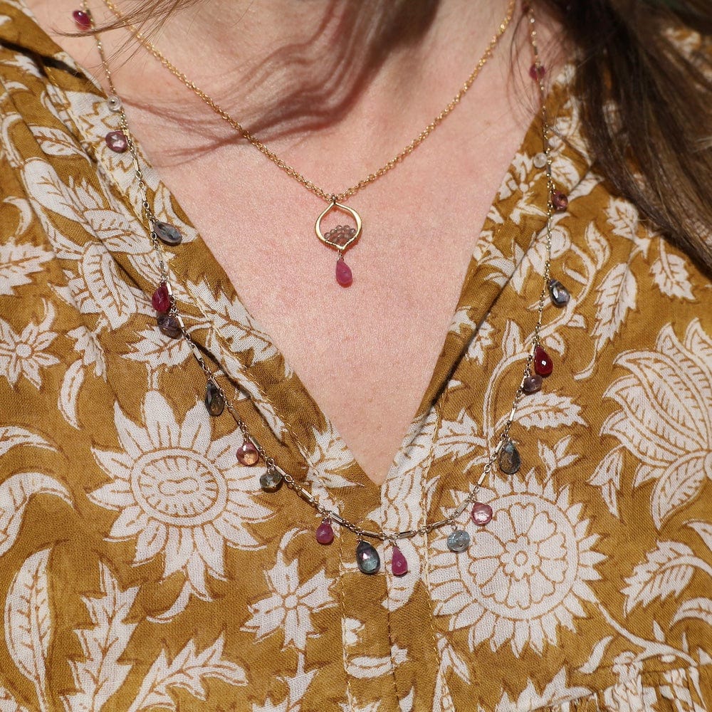 
                      
                        NKL-VRM Rain Fall Necklace with Mystic Topaz & Ruby
                      
                    