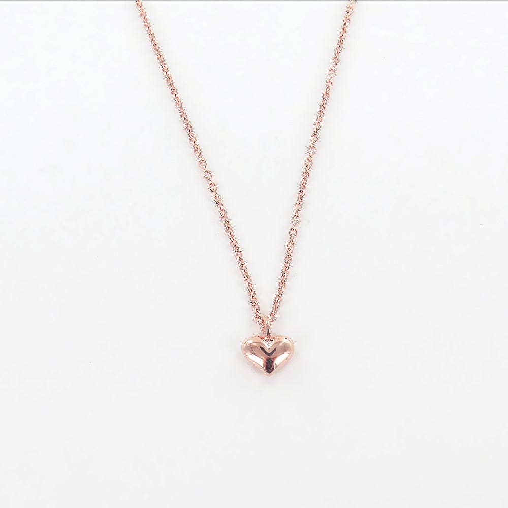 NKL-VRM ROSE GOLD PUFFY HEART NECKLACE