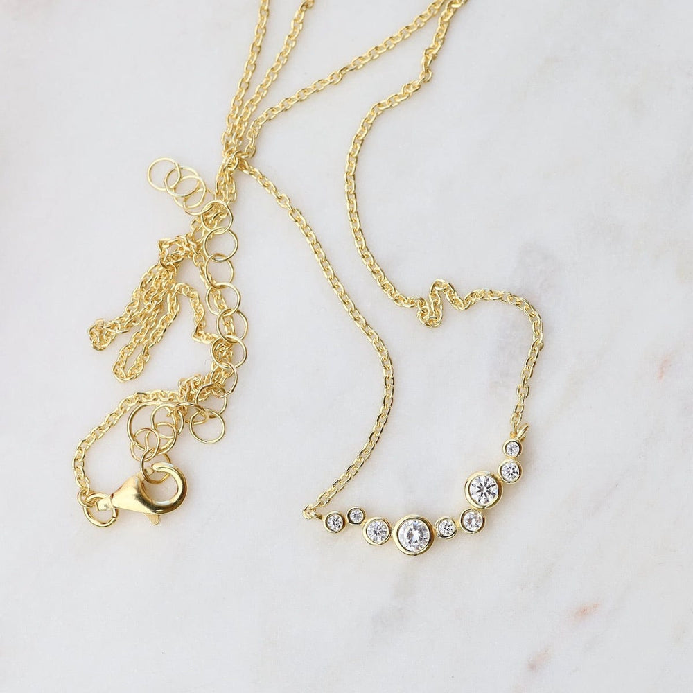 
                  
                    NKL-VRM Scattered Bezel-Set CZ Dots Necklace - Gold Vermeil
                  
                