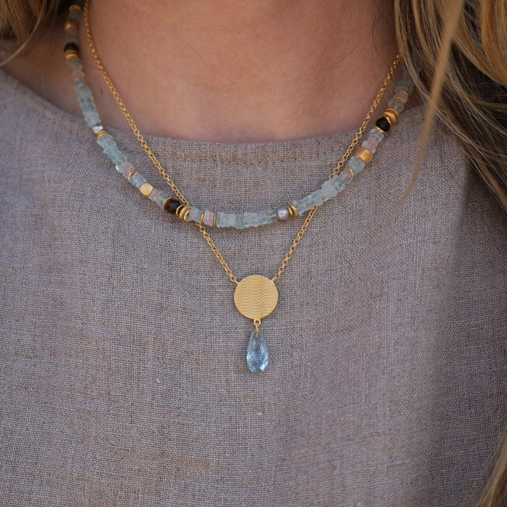 
                  
                    NKL-VRM Serenity Blue Topaz Pendant Necklace
                  
                