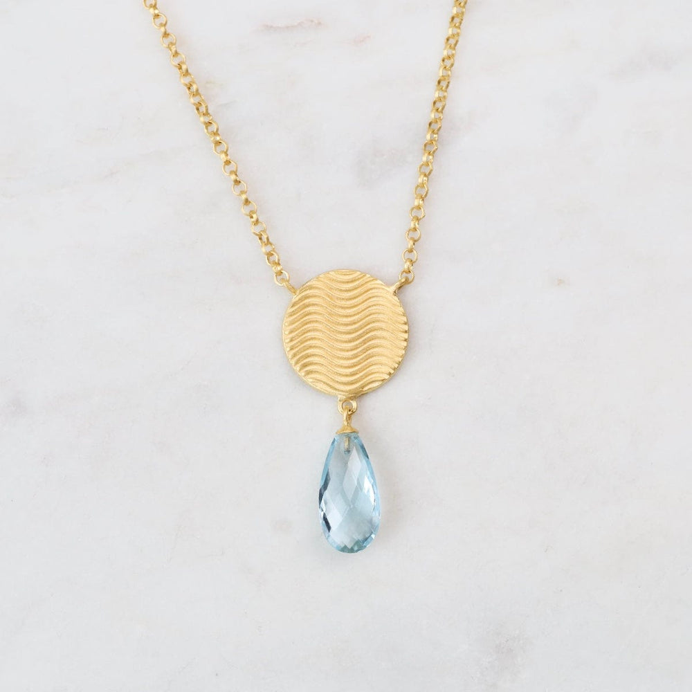 NKL-VRM Serenity Blue Topaz Pendant Necklace