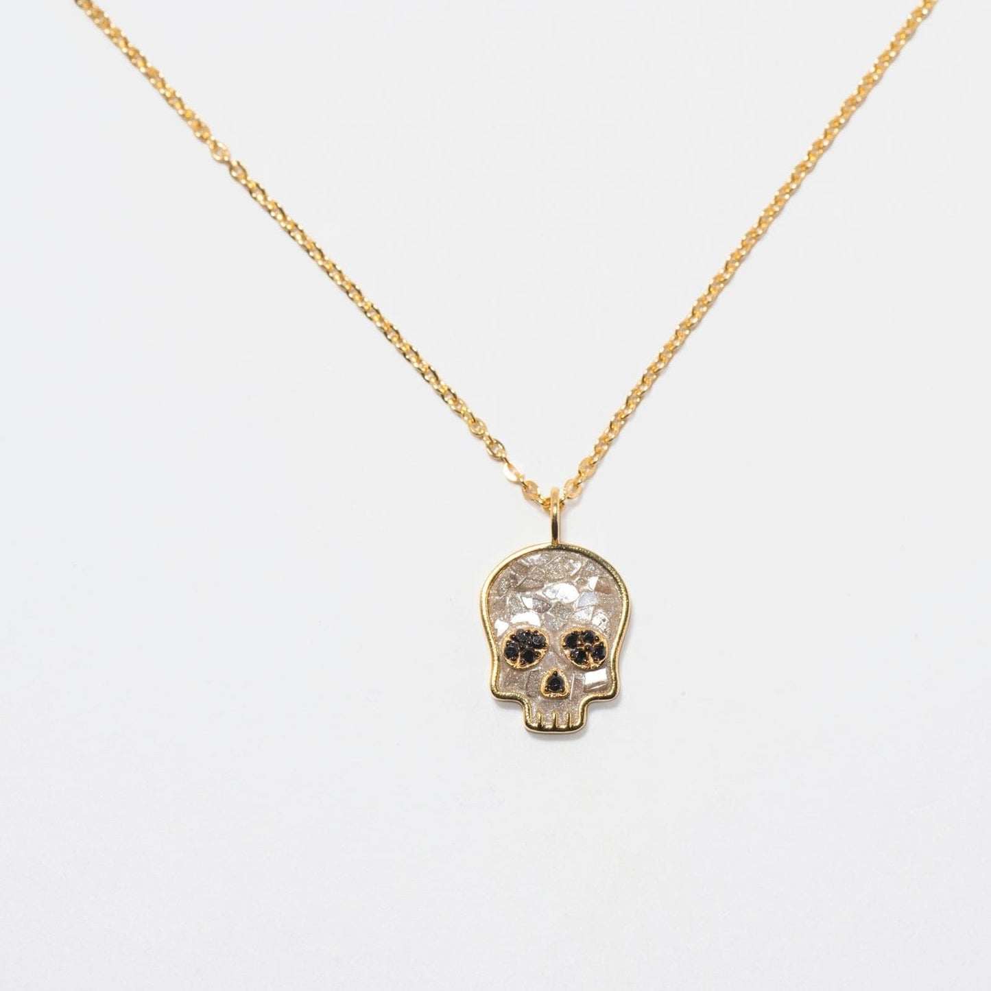 NKL-VRM Skull Gold Vermeil Pendant Necklace