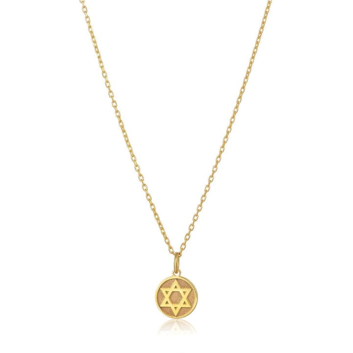 
                  
                    NKL-VRM Star of David Disc Gold Plated Necklace
                  
                