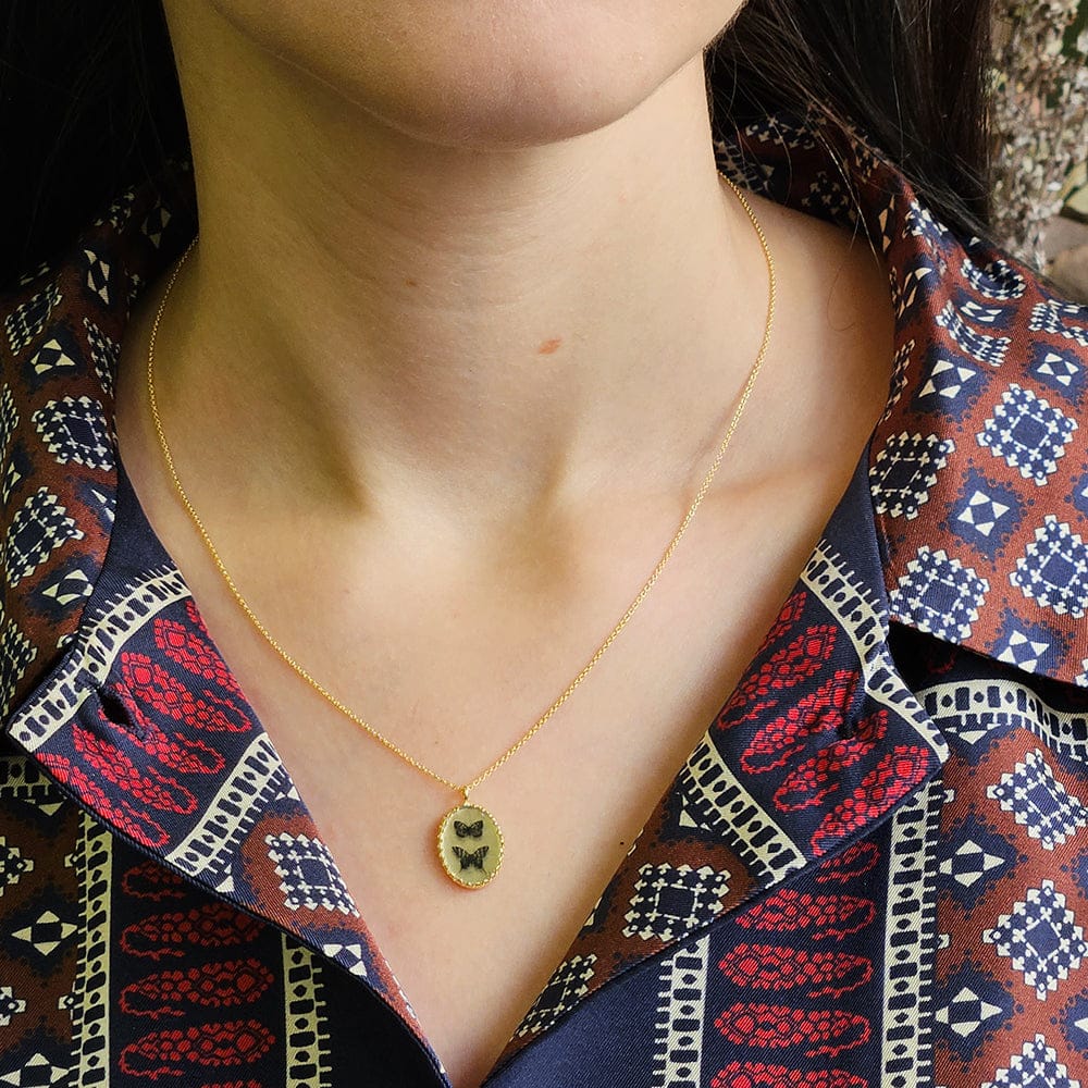 NKL-VRM The Double Butterfly Victoria Pendant Necklace