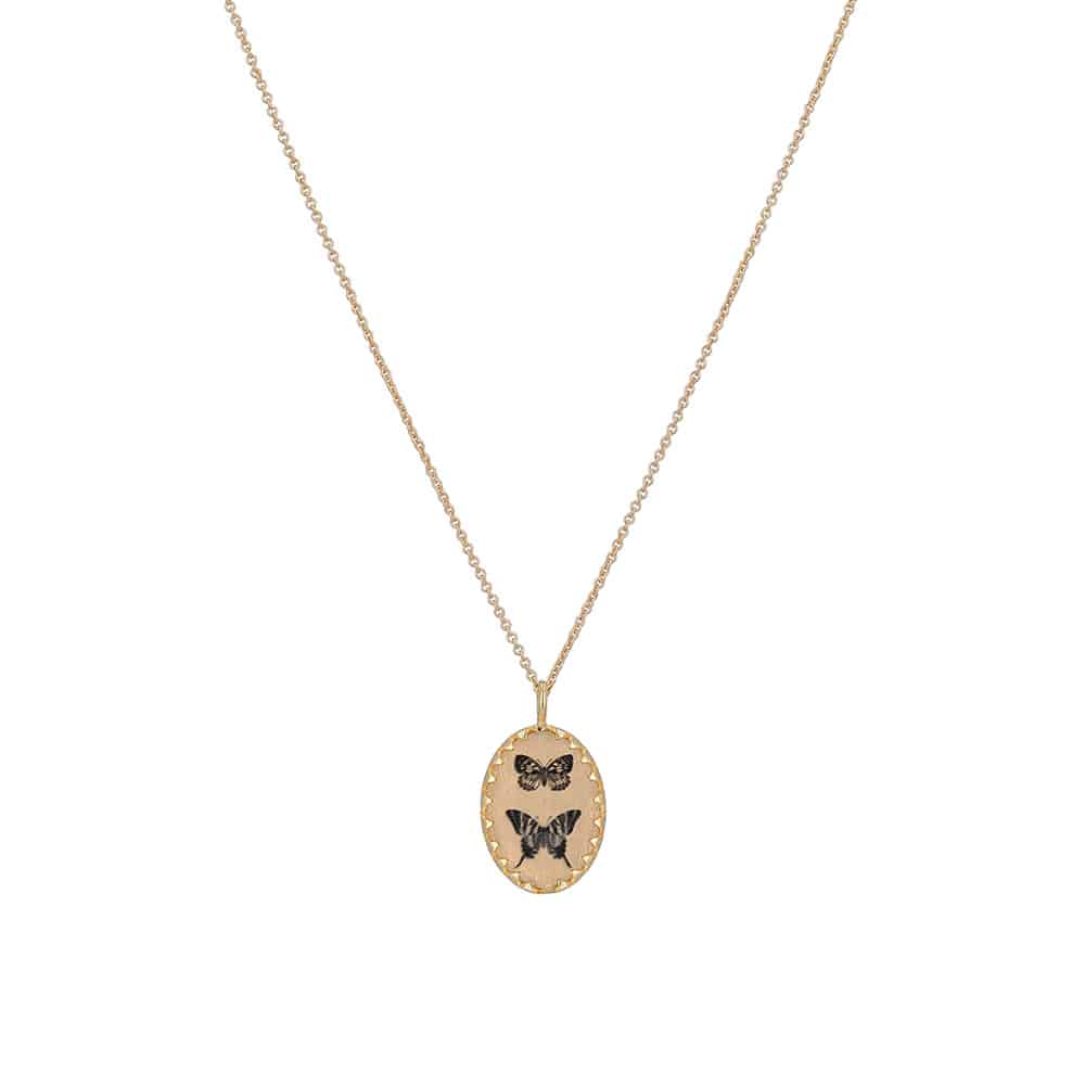 NKL-VRM The Double Butterfly Victoria Pendant Necklace