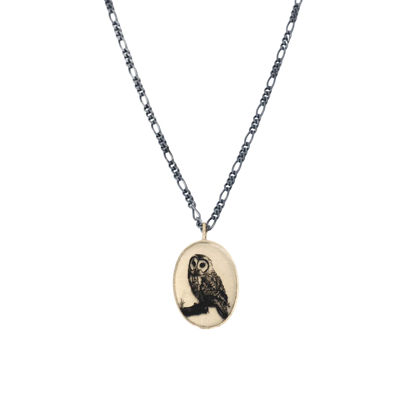 NKL-VRM The Owl Figaro Necklace