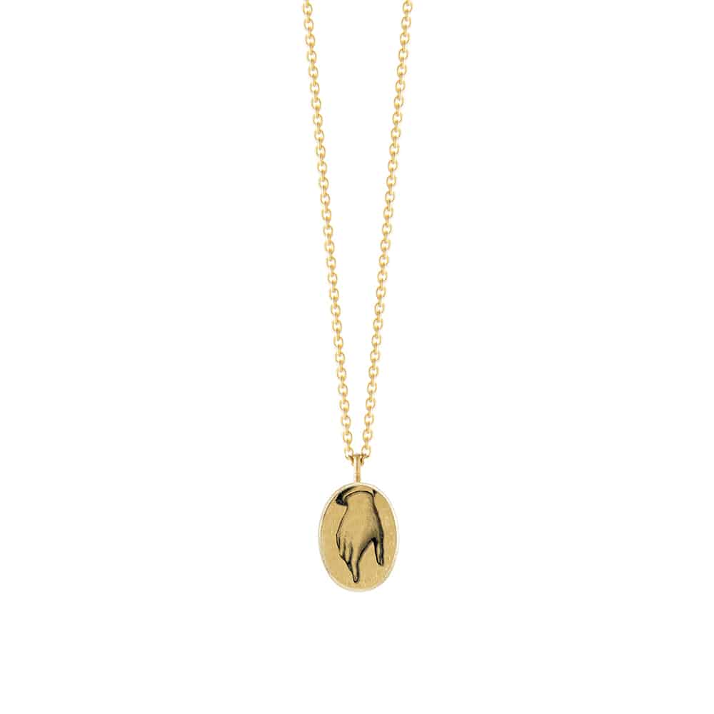 NKL-VRM The Victorian Hand Oval Basic Pendant Necklace