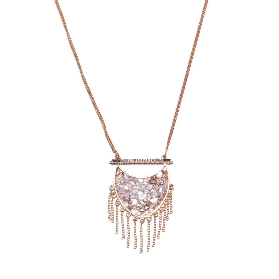 NKL-VRM Timi Grey Ombre Gold Vermeil Pendant Necklace
