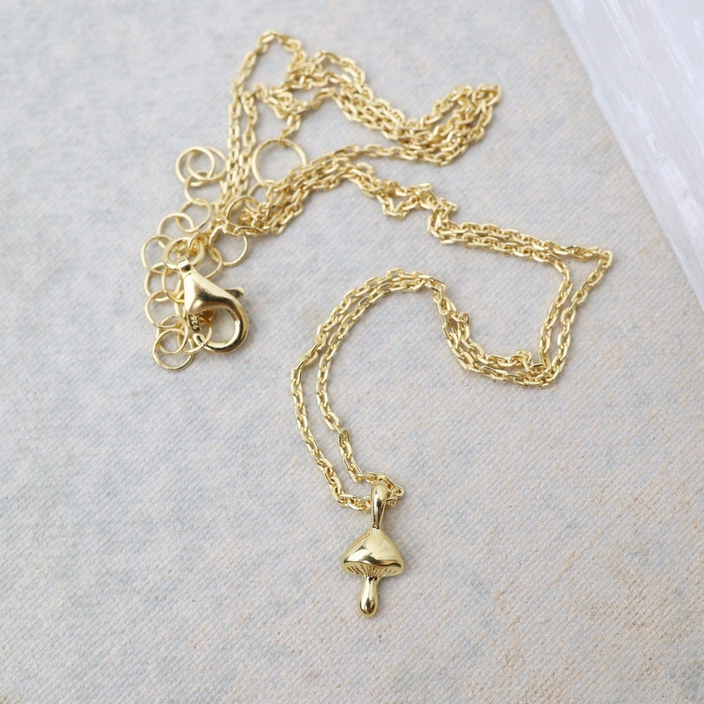 
                  
                    NKL-VRM Tiny Mushroom Necklace - Gold Vermeil
                  
                