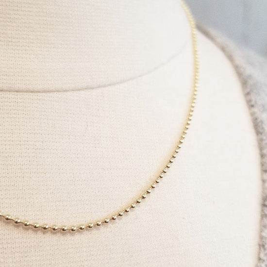 NKL-VRM Vermeil Bead Chain Layering Necklace