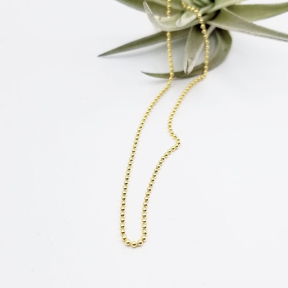 NKL-VRM Vermeil Bead Chain Layering Necklace