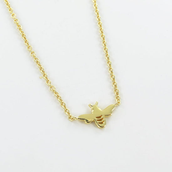 Load image into Gallery viewer, NKL-VRM Very Tiny Gold Bee Necklace

