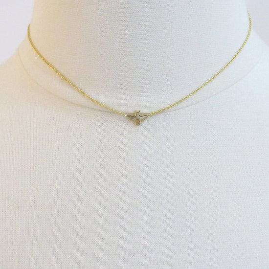 Load image into Gallery viewer, NKL-VRM Very Tiny Gold Bee Necklace
